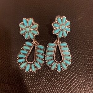 Faux turquoise earrings